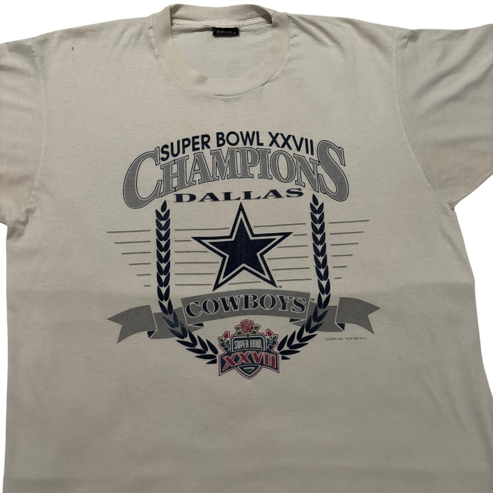 Vintage 1993 Dallas Cowboys Super Bowl XXVII Champions T-Shirt Screen Stars‎ XL